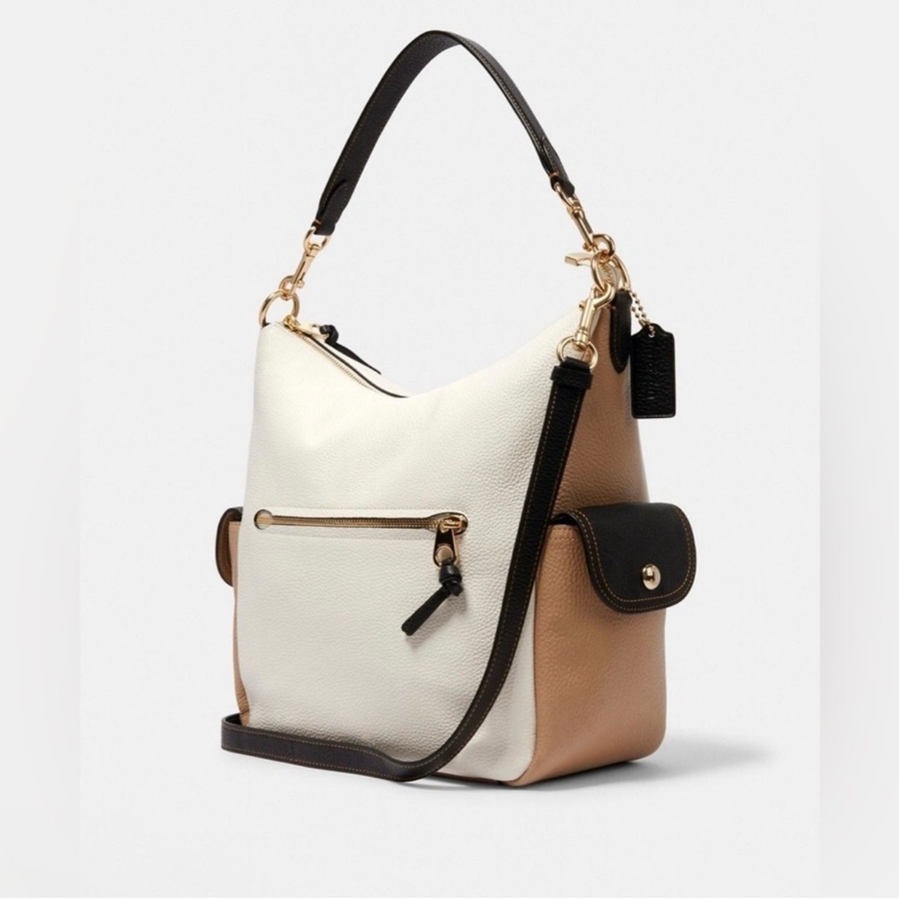 NWT Coach Pennie Shoulder Bag in Colorblock Chalk - Picture 4 of 10